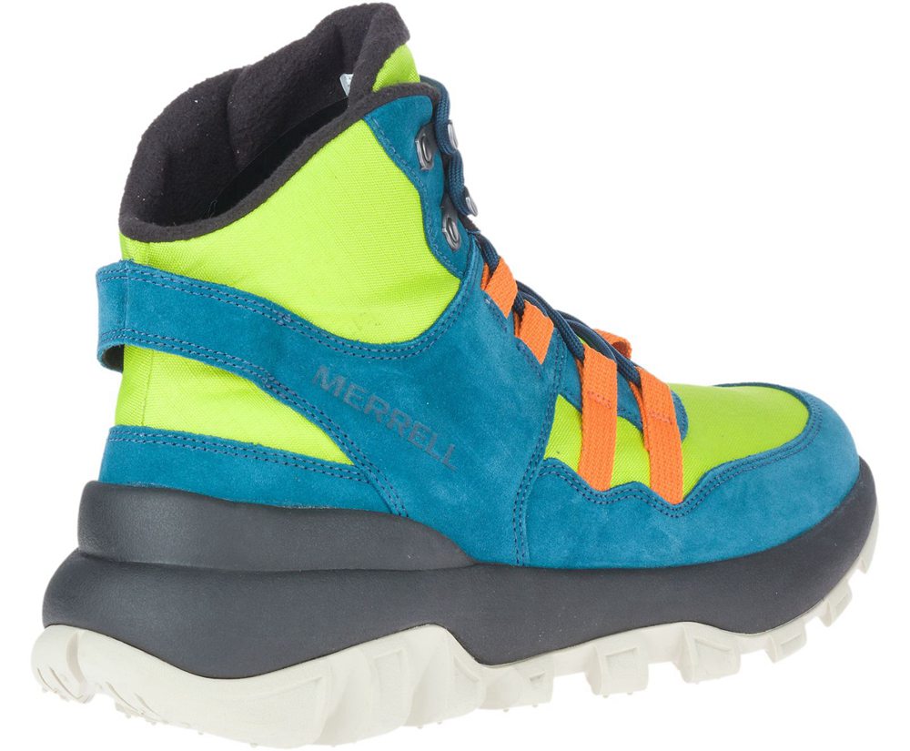 Merrell Boots Blue/Green - ATB Mid Polar Waterproof - Mens 73CKPWLAG